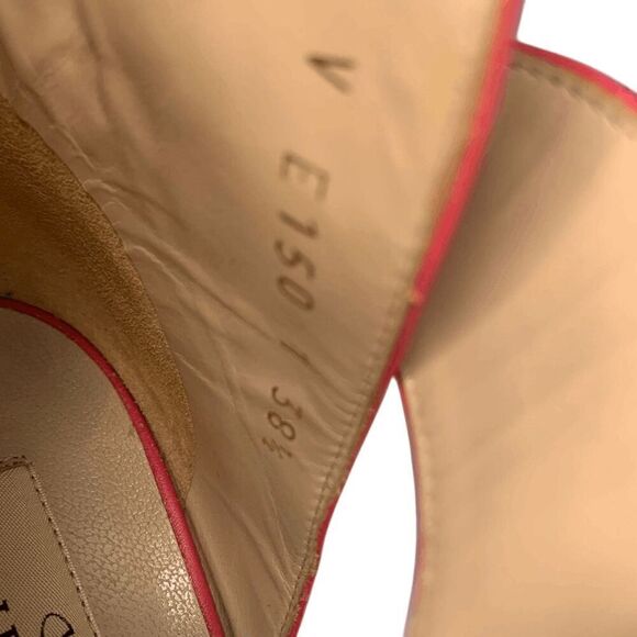 Valentino Garavani Leather Rockstud Ankle Strap Heels EU 38.5 US 8.5 Pink Pumps - Picture 9 of 11